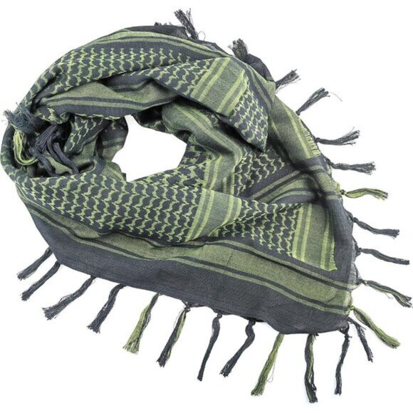 ⚡Men Black Green 100% Cotton Military Shemagh Tactical Keffiyeh Scarf Wrap - Picture 2 of 7